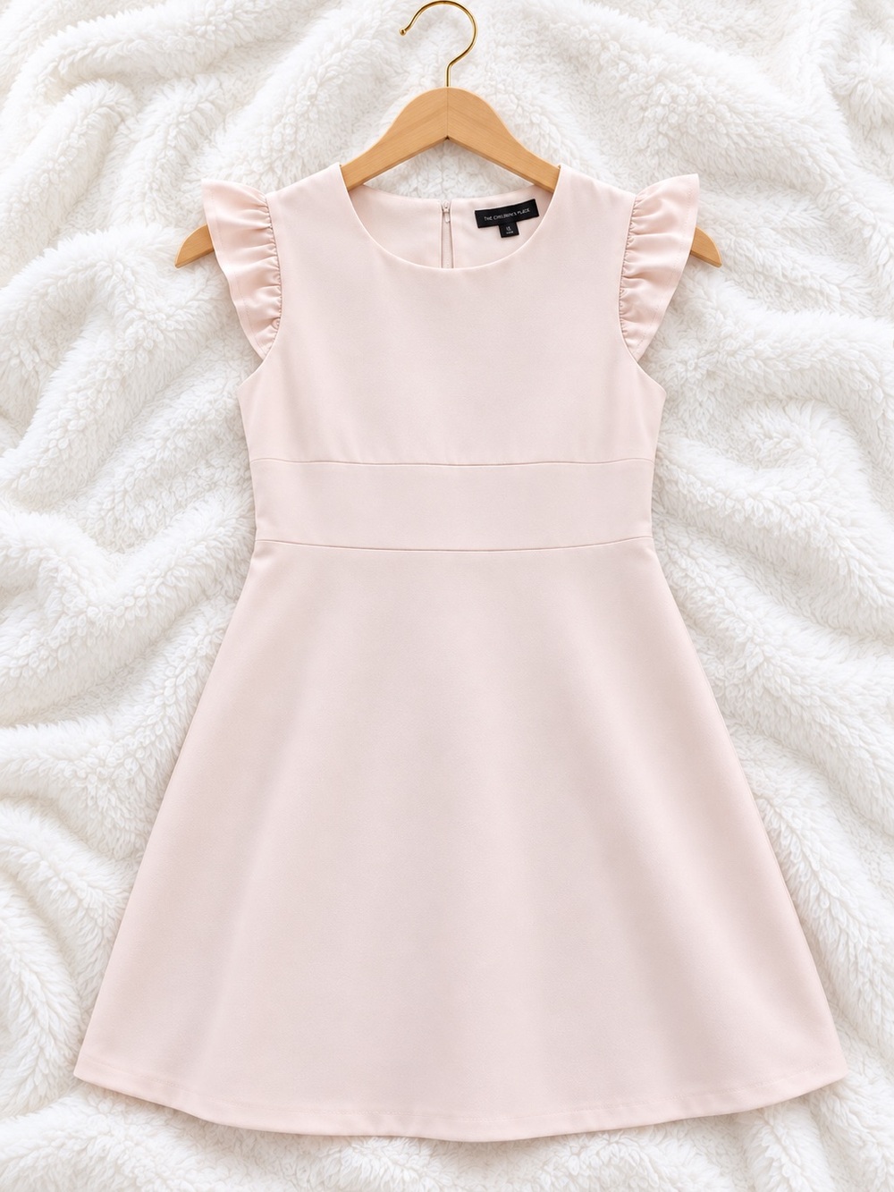 Ava & Yelly Girls Soft Pink Ruffle Sleeve Dress Size 12 | Like New